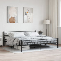 vidaXL Estrutura de cama 140x200 cm aço preto