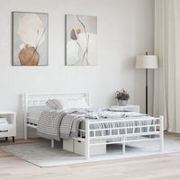vidaXL Estrutura de cama 140x200 cm aço preto