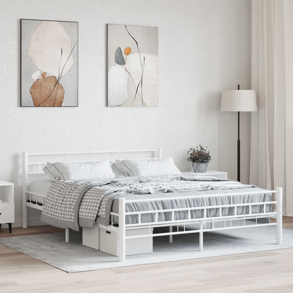 vidaXL Estrutura de cama 140x200 cm aço preto