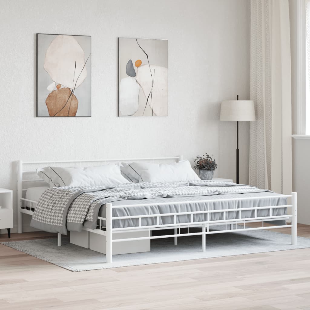 vidaXL Estrutura de cama 140x200 cm aço preto