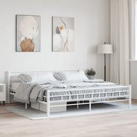 vidaXL Estrutura de cama 140x200 cm aço preto