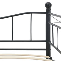 vidaXL Estrutura de cama em aço 180x200/90x200 cm preto