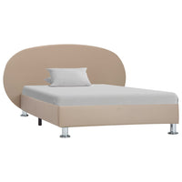 vidaXL Estrutura de cama 100x200cm couro artificial cappuccino