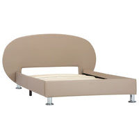 vidaXL Estrutura de cama 100x200cm couro artificial cappuccino