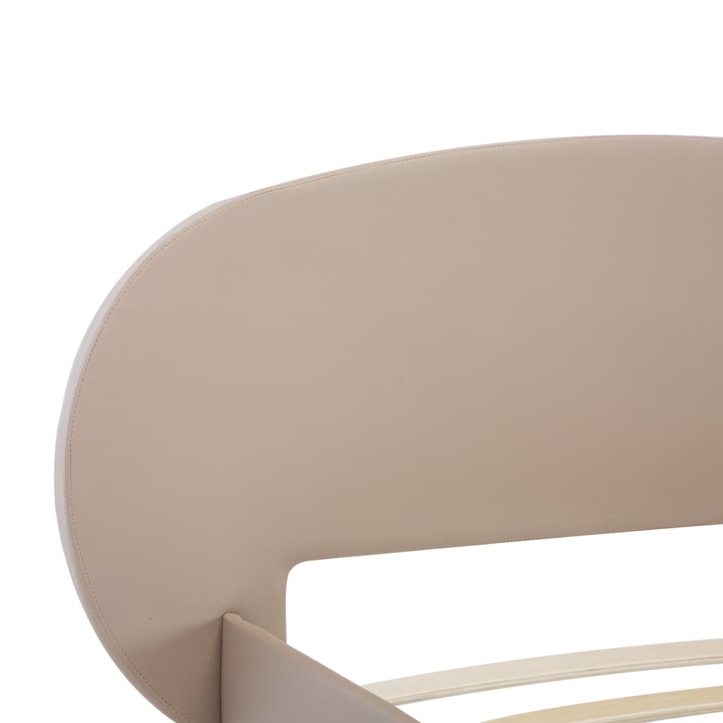 vidaXL Estrutura de cama 100x200cm couro artificial cappuccino