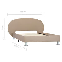 vidaXL Estrutura de cama 100x200cm couro artificial cappuccino
