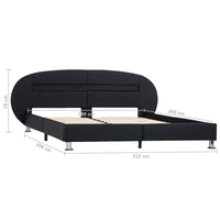 vidaXL Estrutura de cama c/ LEDs 100x200 cm couro artificial branco