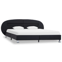 vidaXL Estrutura de cama c/ LEDs 100x200 cm couro artificial branco