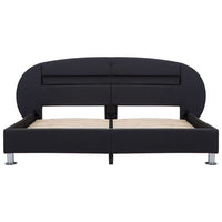 vidaXL Estrutura de cama c/ LEDs 100x200 cm couro artificial branco