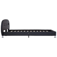 vidaXL Estrutura de cama c/ LEDs 100x200 cm couro artificial branco