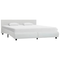 vidaXL Estrutura de cama c/ LED 90x200 cm couro artificial preto