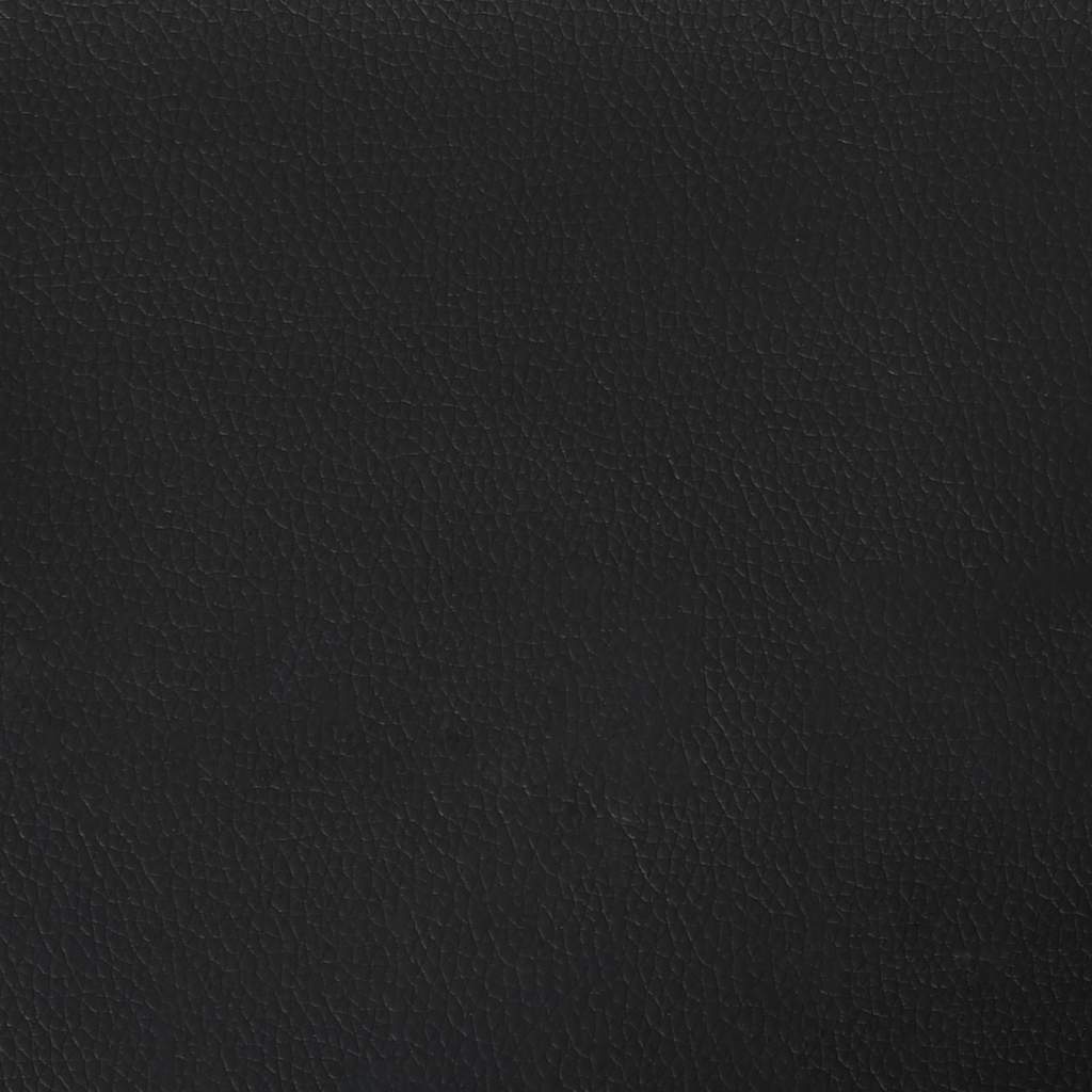 vidaXL Cama hidráulica c/ arrumação LED 90x200cm couro artifi. preto