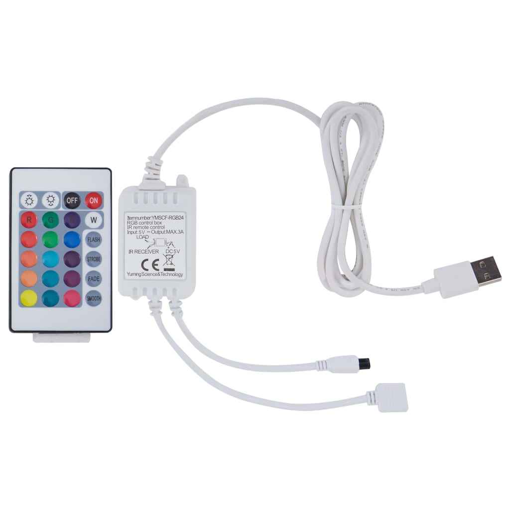 vidaXL Estrutura de cama com LED 100x200 cm couro artificial cinzento