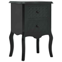 vidaXL Mesa de cabeceira 43x32x65 cm MDF preto