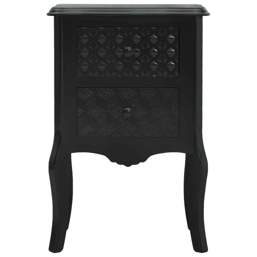 vidaXL Mesa de cabeceira 43x32x65 cm MDF preto
