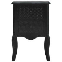 vidaXL Mesa de cabeceira 43x32x65 cm MDF preto
