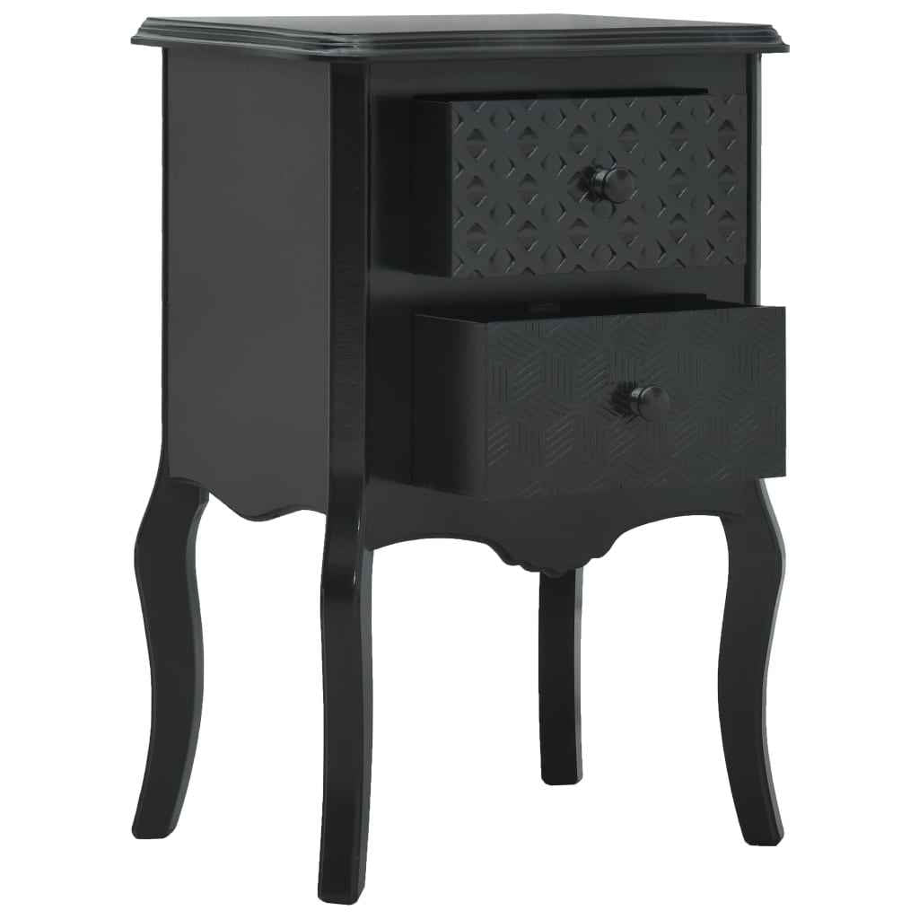 vidaXL Mesa de cabeceira 43x32x65 cm MDF preto