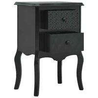 vidaXL Mesa de cabeceira 43x32x65 cm MDF preto