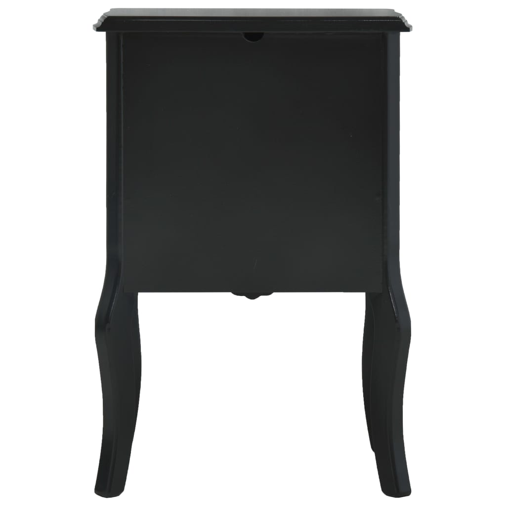 vidaXL Mesa de cabeceira 43x32x65 cm MDF preto