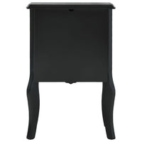 vidaXL Mesa de cabeceira 43x32x65 cm MDF preto