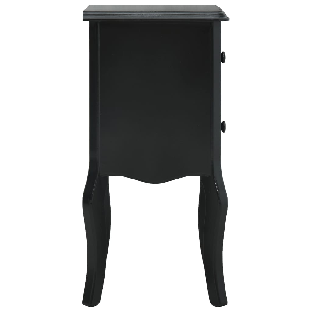 vidaXL Mesa de cabeceira 43x32x65 cm MDF preto