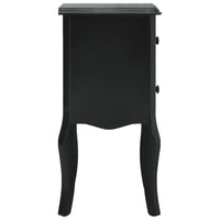 vidaXL Mesa de cabeceira 43x32x65 cm MDF preto