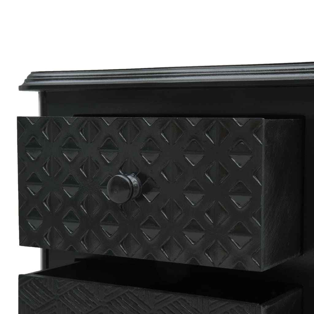 vidaXL Mesa de cabeceira 43x32x65 cm MDF preto