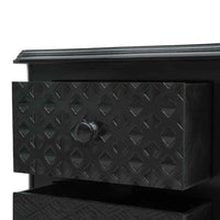 vidaXL Mesa de cabeceira 43x32x65 cm MDF preto