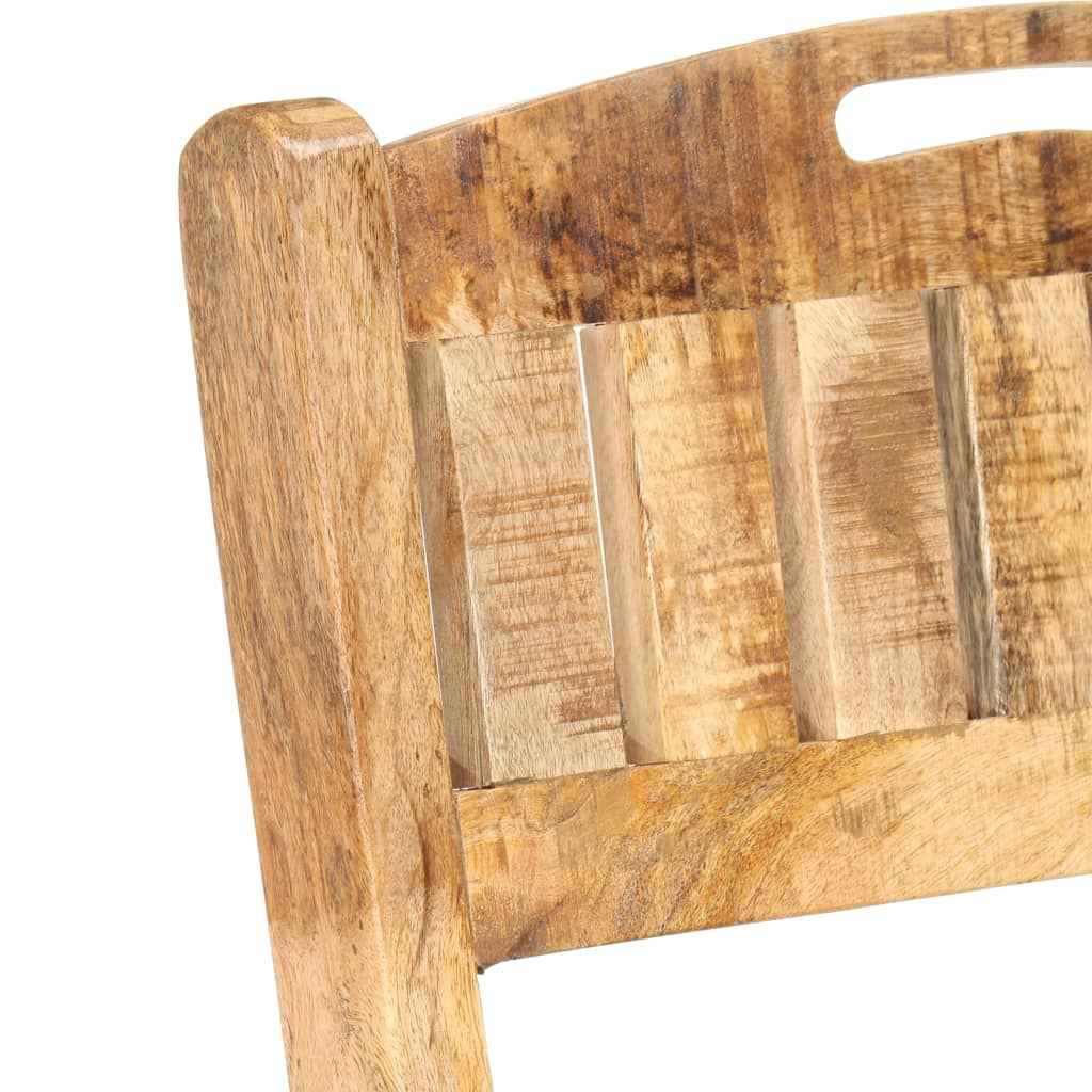 vidaXL Cadeiras bar exterior dobráveis 2 pcs madeira mangueira maciça