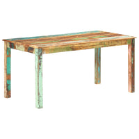 vidaXL Mesa de jantar 140x70x76 cm madeira recuperada maciça