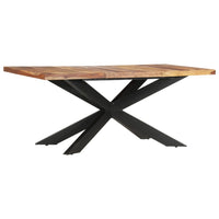 vidaXL Mesa de jantar 180x90x76 cm madeira de mangueira maciça áspera