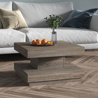 vidaXL Mesa de centro 60x60x35 cm MDF castanho-claro