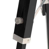 vidaXL Candeeiro de chão tripé 69 cm madeira mangueira maciça preto