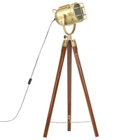 vidaXL Candeeiro de chão tripé 97 cm madeira mangueira maciça