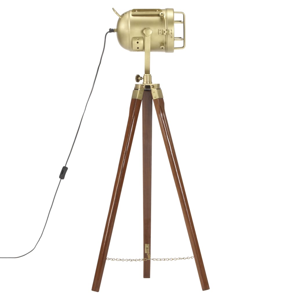 vidaXL Candeeiro de chão tripé 97 cm madeira mangueira maciça