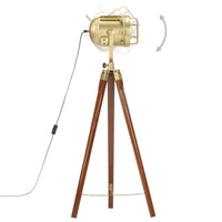vidaXL Candeeiro de chão tripé 97 cm madeira mangueira maciça