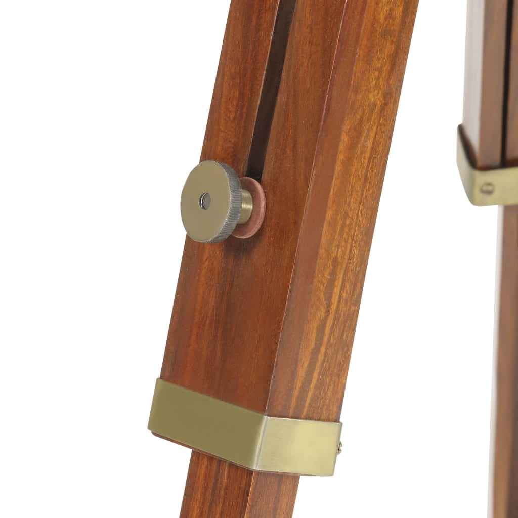 vidaXL Candeeiro de chão tripé 165 cm madeira de mangueira maciça