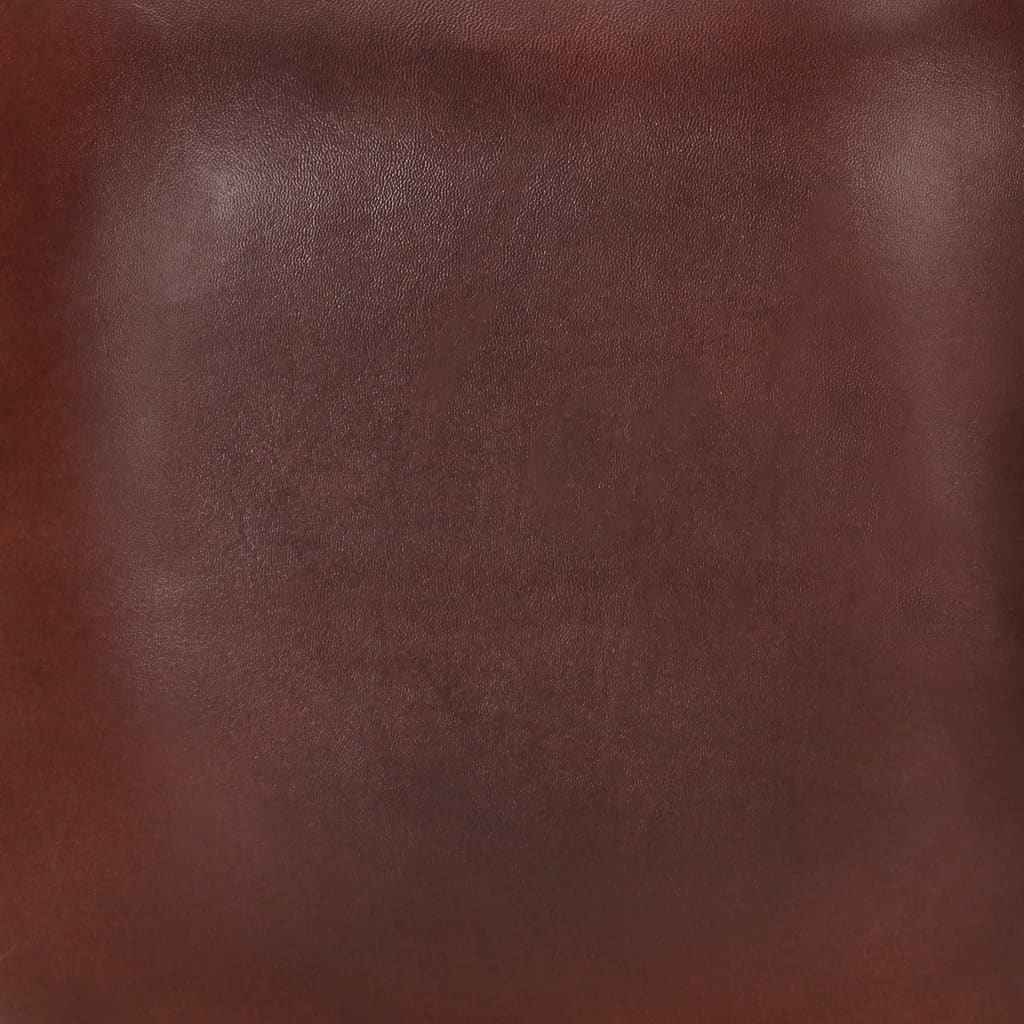 vidaXL Bancos de bar 4 pcs couro genuíno preto