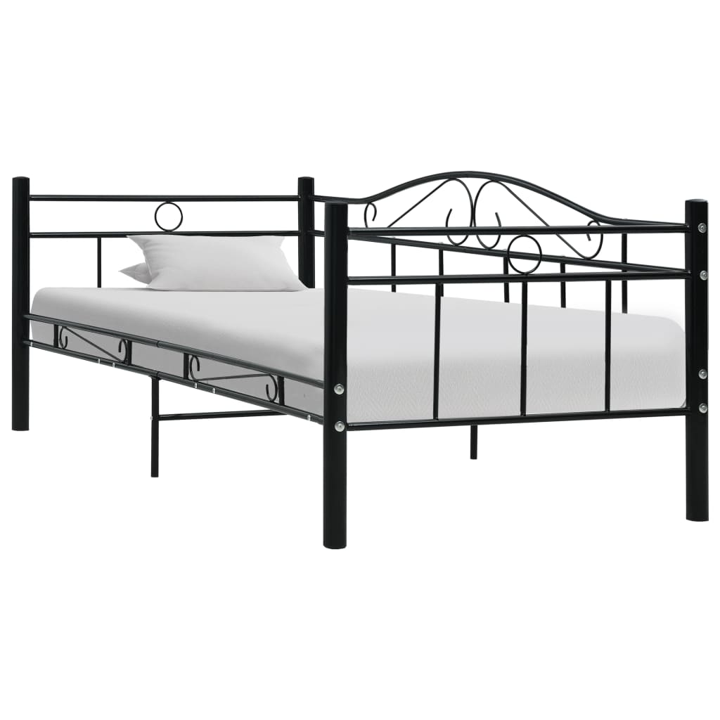 vidaXL Estrutura sofá-cama 90x200 cm metal preto