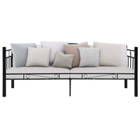 vidaXL Estrutura sofá-cama 90x200 cm metal preto