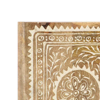 vidaXL Espelho pintado à mão 40x55 cm madeira de mangueira maciça