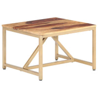 vidaXL Mesa de apoio 60x60x40 cm madeira maciça