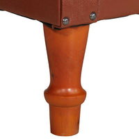 vidaXL Poltrona couro genuíno castanho