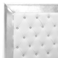 vidaXL Estrutura de cama 90x200 cm couro artificial branco