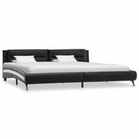 vidaXL Estrutura da Cama Preto 160 x 200 cm Couro Sintético