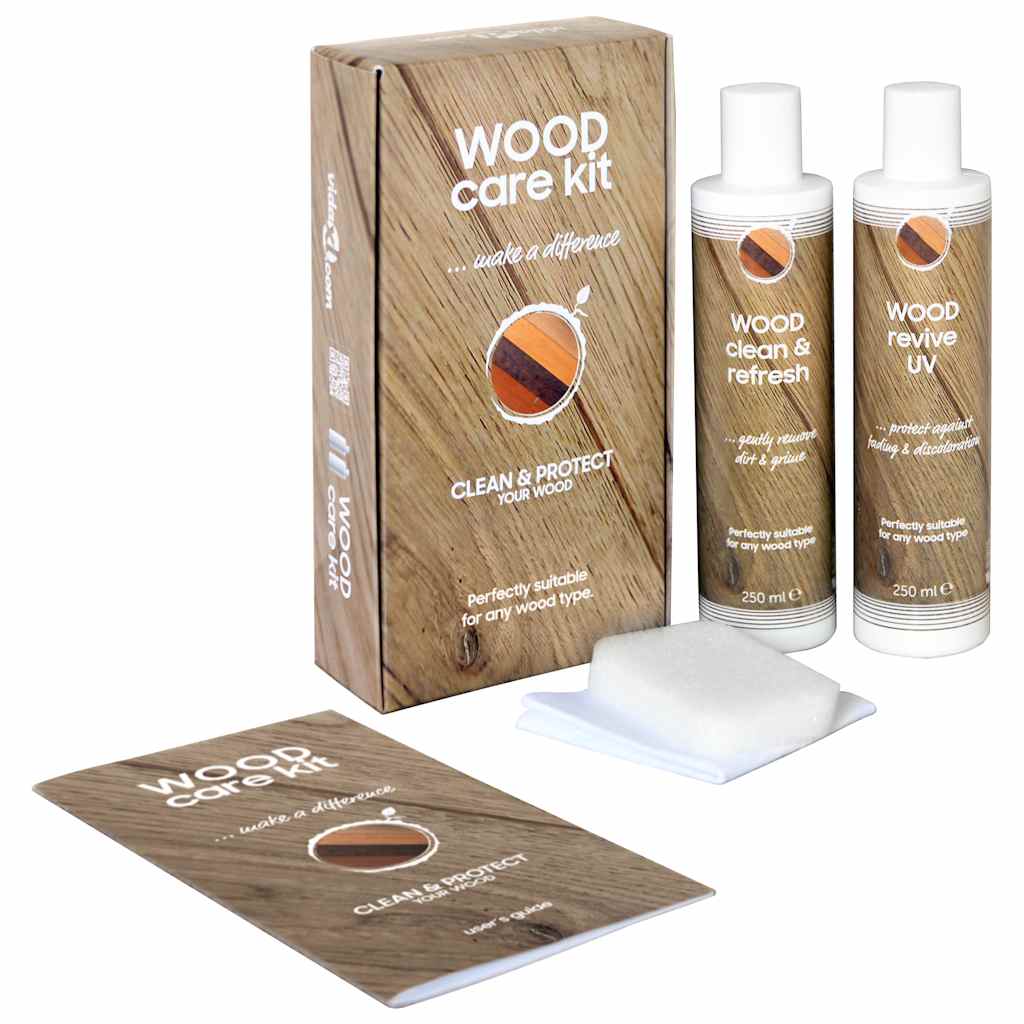 vidaXL Kit limpeza p/ móveis de jardim de vime e textilene 2x250 ml