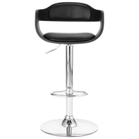 vidaXL Banco de bar couro artificial preto