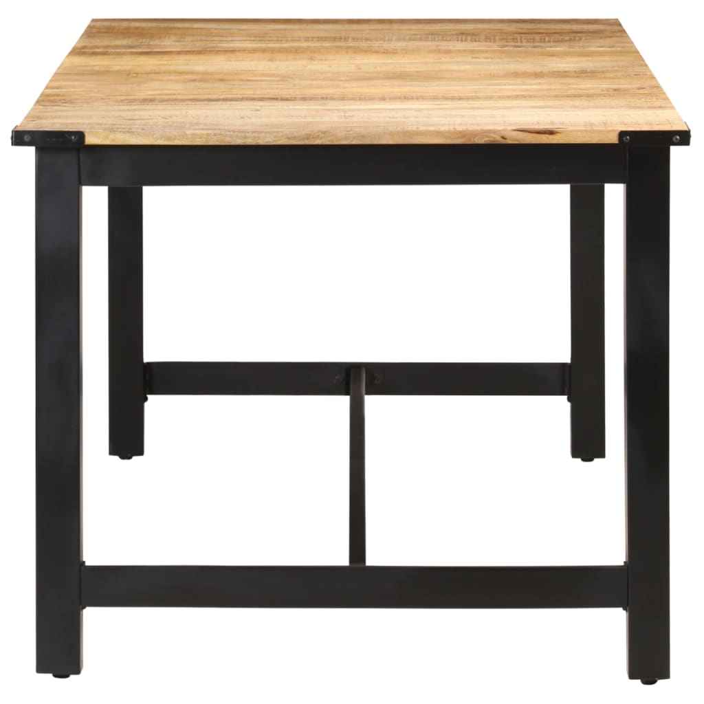 vidaXL Mesa de jantar 180x90x76 cm madeira de mangueira maciça áspera