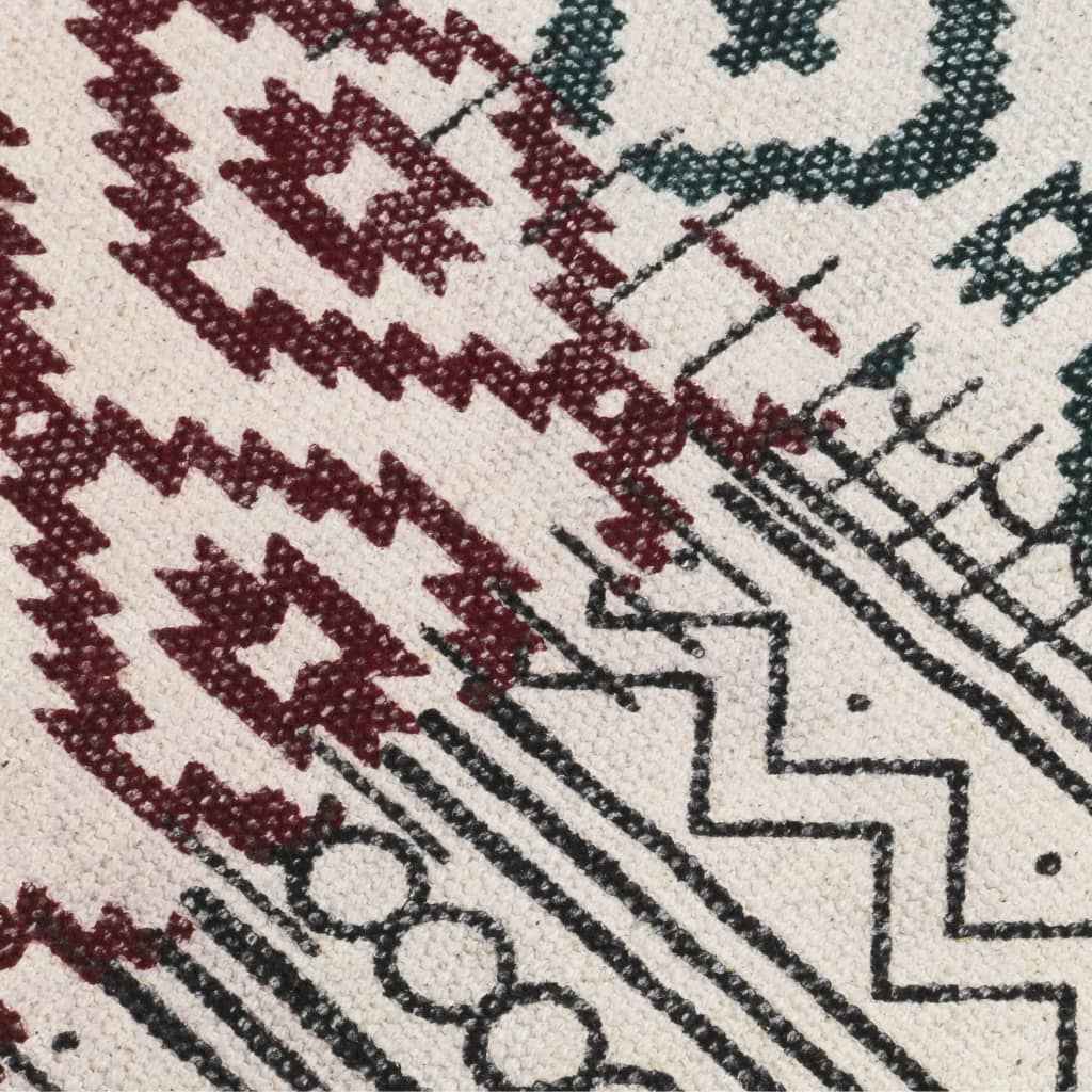 vidaXL Tapete Kilim tecido à mão 120x180 cm algodão padrão multicor
