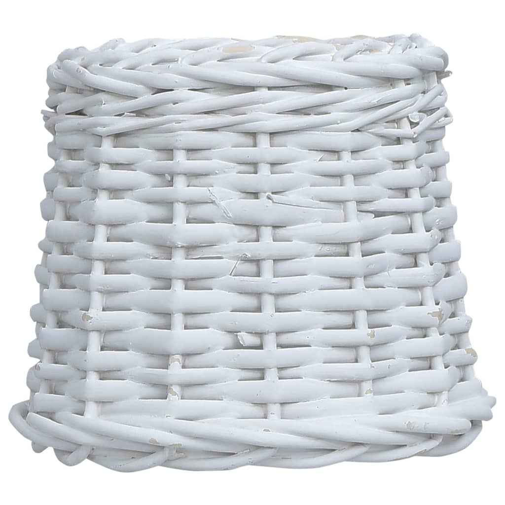 vidaXL Abajur em vime 25x17 cm branco